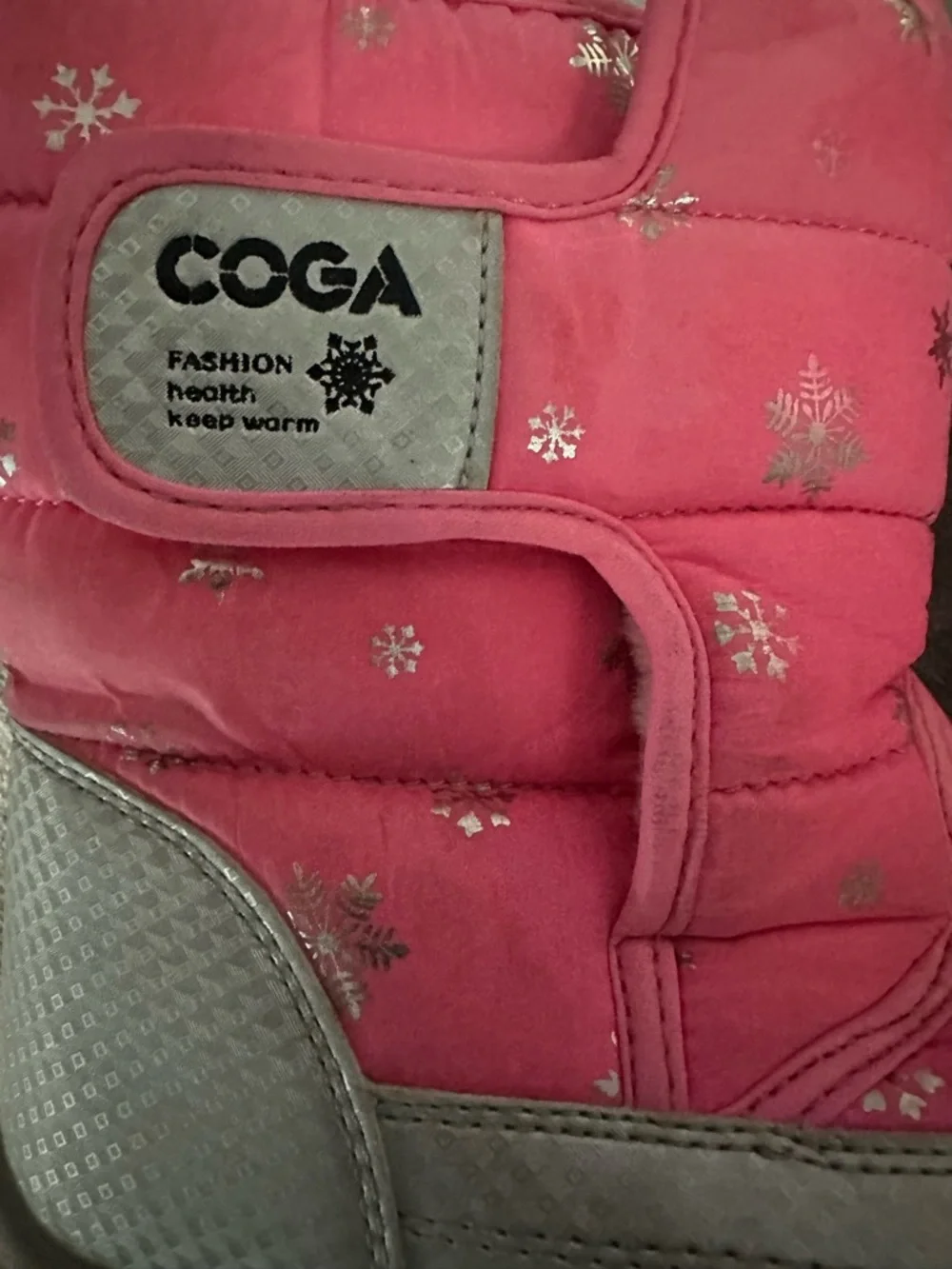 Coga Kids' Pink/Silver Winter Snow Boots